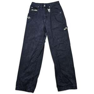 PACO JEANS Baggy Skater Women 16 VTG Y2K Black Wide Leg Denim Grunge Punk casual